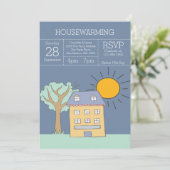 Invitation Parti du réchauffement de la maison (Debout devant)