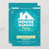 Invitation Parti du réchauffement de la maison (Devant / Derrière)