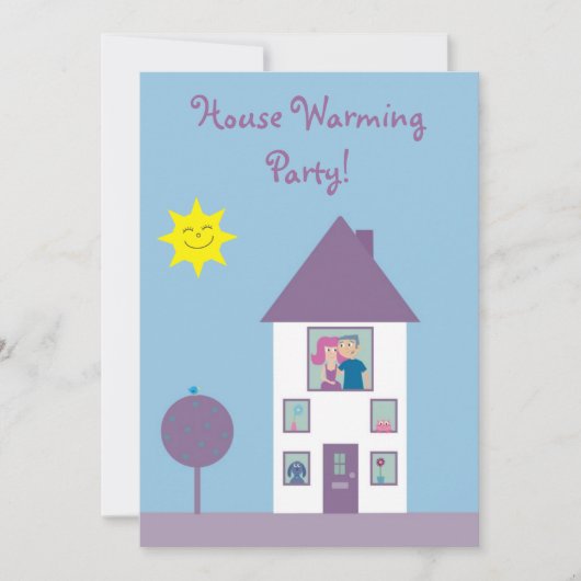 Invitation Parti du réveil de la maison (Devant)