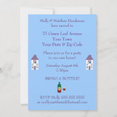 Invitation Parti du réveil de la maison (Dos)