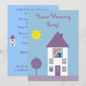 Invitation Parti du réveil de la maison (Devant / Derrière)
