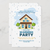 Invitation Parti du réveil de la maison (Devant / Derrière)