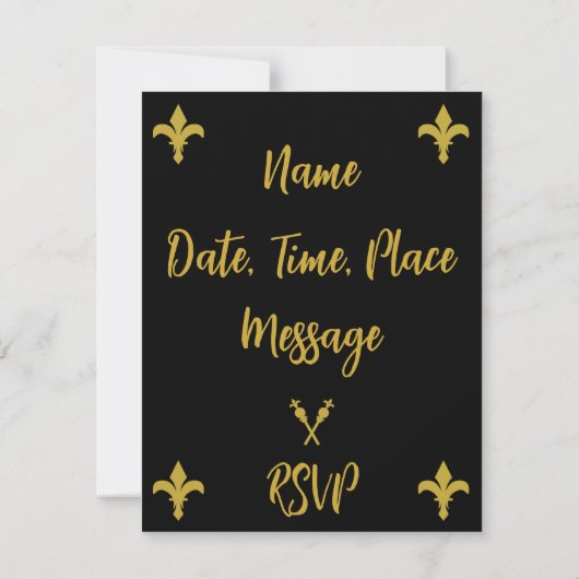 Invitation Parti du roi Charles du couronnement royal anglais (Dos)