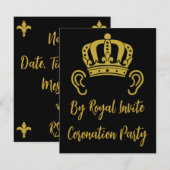 Invitation Parti du roi Charles du couronnement royal anglais (Devant / Derrière)