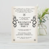 Invitation Parti du serpent d'Halloween adulte (Debout devant)