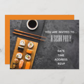Invitation Parti du sushi (Devant / Derrière)