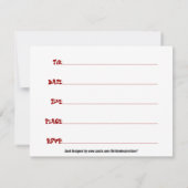 Invitation Parti Empreinte de patte des chiots (Dos)