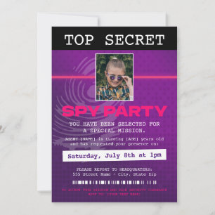 Invitation Parti espion agent secret