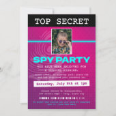 Invitation Parti espion agent secret (Devant)