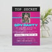 Invitation Parti espion agent secret (Debout devant)
