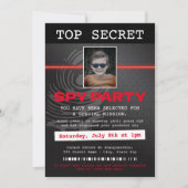 Invitation Parti espion agent secret (Devant)