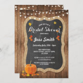 Invitation Parti Fête de l'mariée Rustic Chalk Citrouille Inv (Devant / Derrière)