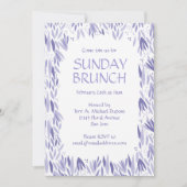 Invitation Parti Feuille du Brunch de Brunch (Devant)