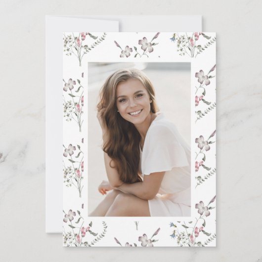 Invitation Parti fleur sauvage (Dos)