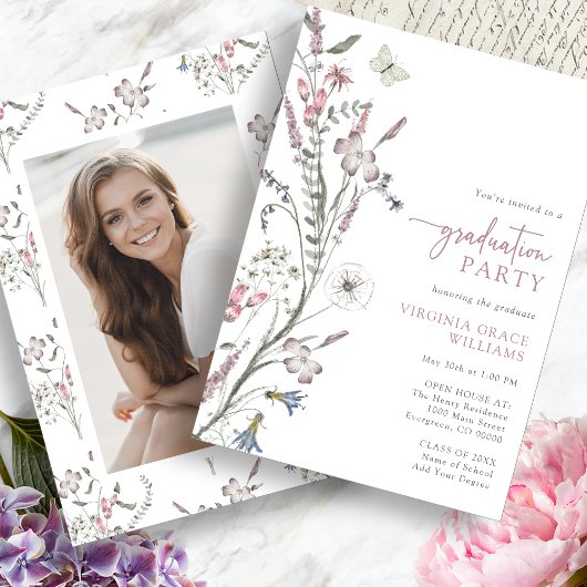 Invitation Parti fleur sauvage