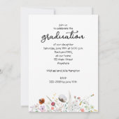 Invitation Parti fleur sauvage de la graduation photo (Dos)