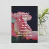 Invitation Parti Floral Rosebud Rose (Debout devant)