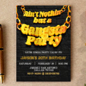 Invitation Parti Gangsta - Thème Hiphop