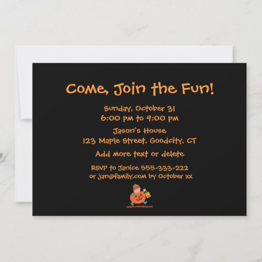 Invitation Parti Halloween (Dos)