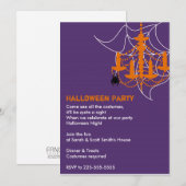 Invitation Parti Halloween (Devant / Derrière)