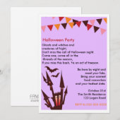 Invitation Parti Halloween (Devant / Derrière)