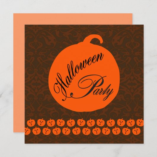 Invitation Parti Halloween (Devant / Derrière)