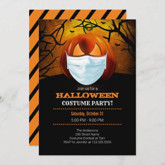 Invitation Parti Halloween (Devant / Derrière)
