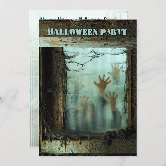 Invitation parti halloween (Devant / Derrière)
