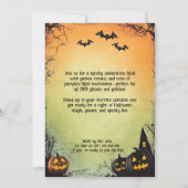 Invitation 🎃 parti Halloween à poches Citrouilles (Dos)