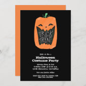 Invitation Parti Halloween citrouille (Devant / Derrière)
