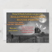 Invitation Parti Halloween| Maison hantée gothique (Devant)