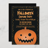 Invitation Parti Haunted Jack-o'-lantern Citrouille Halloween (Devant / Derrière)
