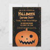 Invitation Parti Haunted Jack-o'-lantern Citrouille Halloween (Devant)