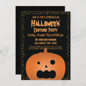 Invitation Parti Haunted Jack-o'-lantern Citrouille Halloween (Devant / Derrière)