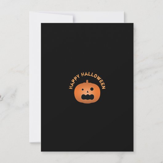 Invitation Parti Haunted Jack-o'-lantern Citrouille Halloween (Dos)
