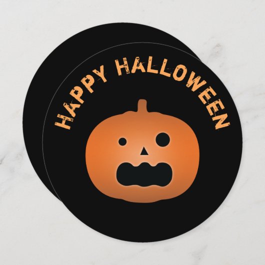 Invitation Parti Haunted Jack-o'-lantern Citrouille Halloween (Devant / Derrière)