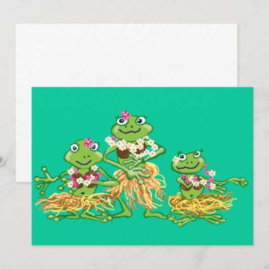 Invitation Parti hawaïen (Devant / Derrière)