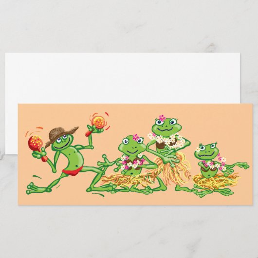 Invitation Parti hawaïen (Devant / Derrière)