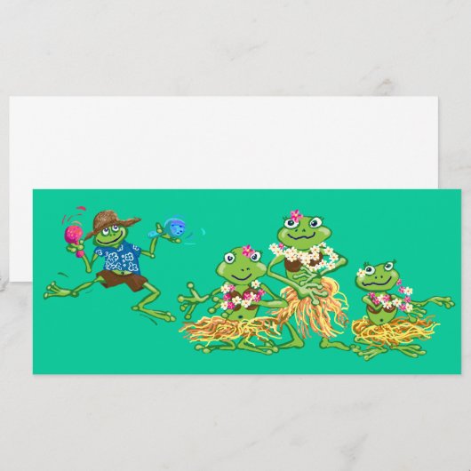 Invitation Parti hawaïen (Devant / Derrière)