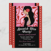 Invitation Parti Hen espagnol 311 (Devant / Derrière)