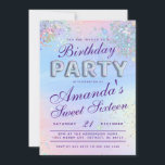 Invitation Parti holographique<br><div class="desc">Cette Invitation Holographique est conçue avec un look Iridescente. Vous pouvez personnaliser cette invitation pour tout événement. Idéal pour les anniversaires,  bachelorette,  douches et plus ! Imprimez sur le brillant ou la perle briller pour un peu de glam supplémentaire sur le produit fini.</div>