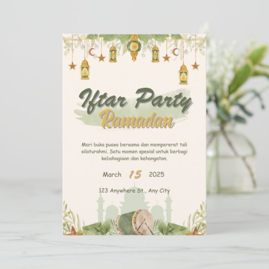 Invitation parti Iftar ramadan (Debout devant)