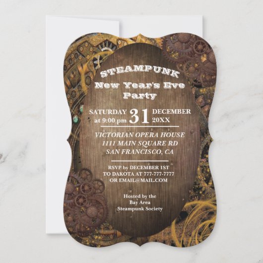 Invitation Parti industriel Steampunk (Devant)