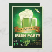 Invitation Parti irlandais de la Saint Patrick (Devant / Derrière)