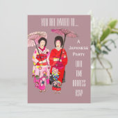 Invitation Parti japonais de Geisha Japan (Debout devant)