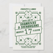 Invitation Parti Jour de la Saint Patrick Shamrock Shenanigan (Devant)