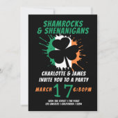 Invitation Parti Jour de la Saint Patrick Shamrock Shenanigan (Devant)