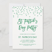 Invitation Parti Jour de la Saint Patrick | Vert moderne et b (Devant)