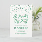 Invitation Parti Jour de la Saint Patrick | Vert moderne et b (Debout devant)
