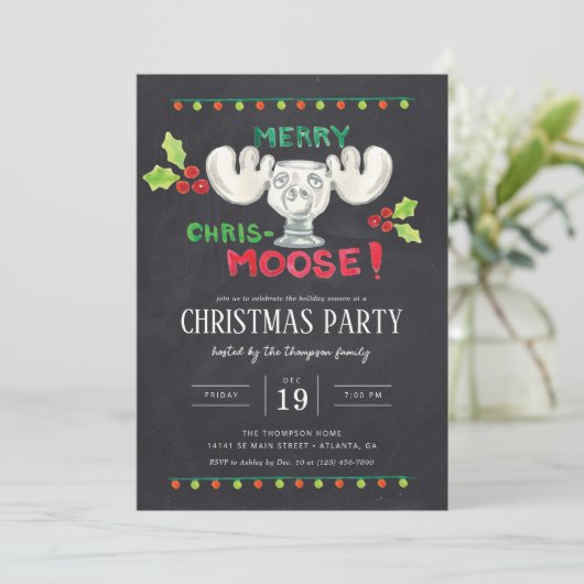 Invitation Parti Joyeux Chris-Moose de National Lampoon (Debout devant)